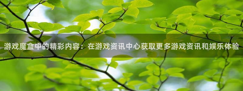 多彩娱乐注册登录：游戏魔盒中的精彩内容：在游戏资讯中心获取更